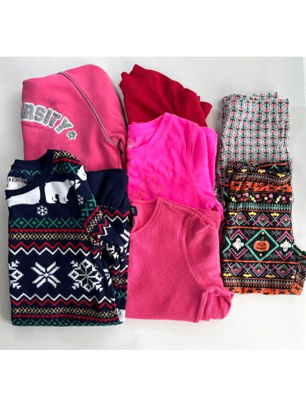 Girls' Clothes-Size 7/8-Fall/Winter Lot of 7 Pieces, Includes Halloween Leggings